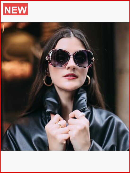 Retro Oversized Sunglasses with UV400 Protection and Polarized Lenses main image 5
